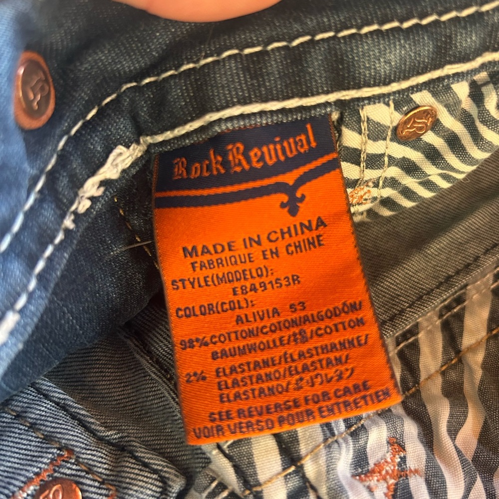 Rock Revival Women's Distressed Denim Jeans - Picture 7 of 8